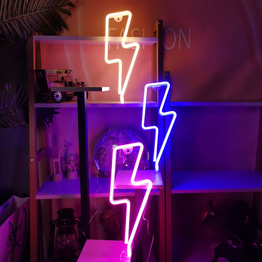 XIYUNTE Neon Lightning bolt sign