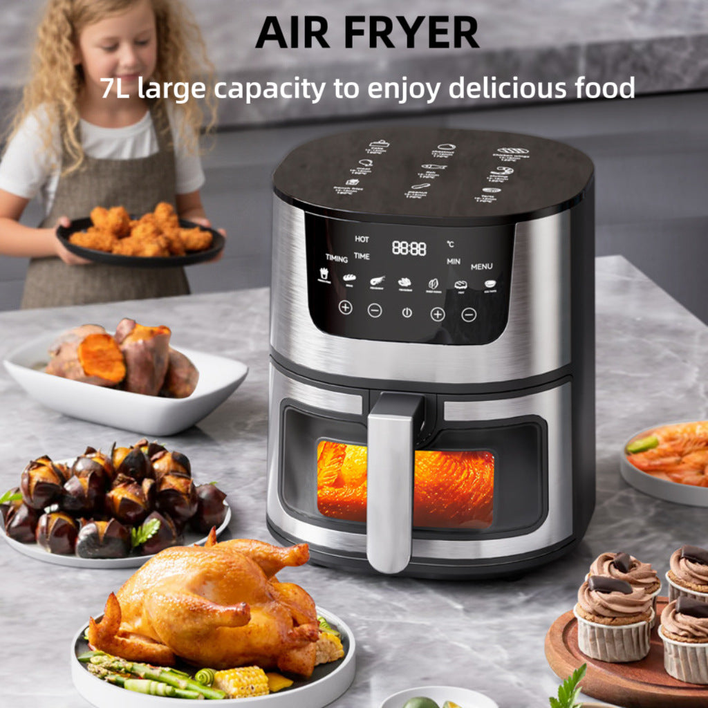 Large-capacity visible air fryer