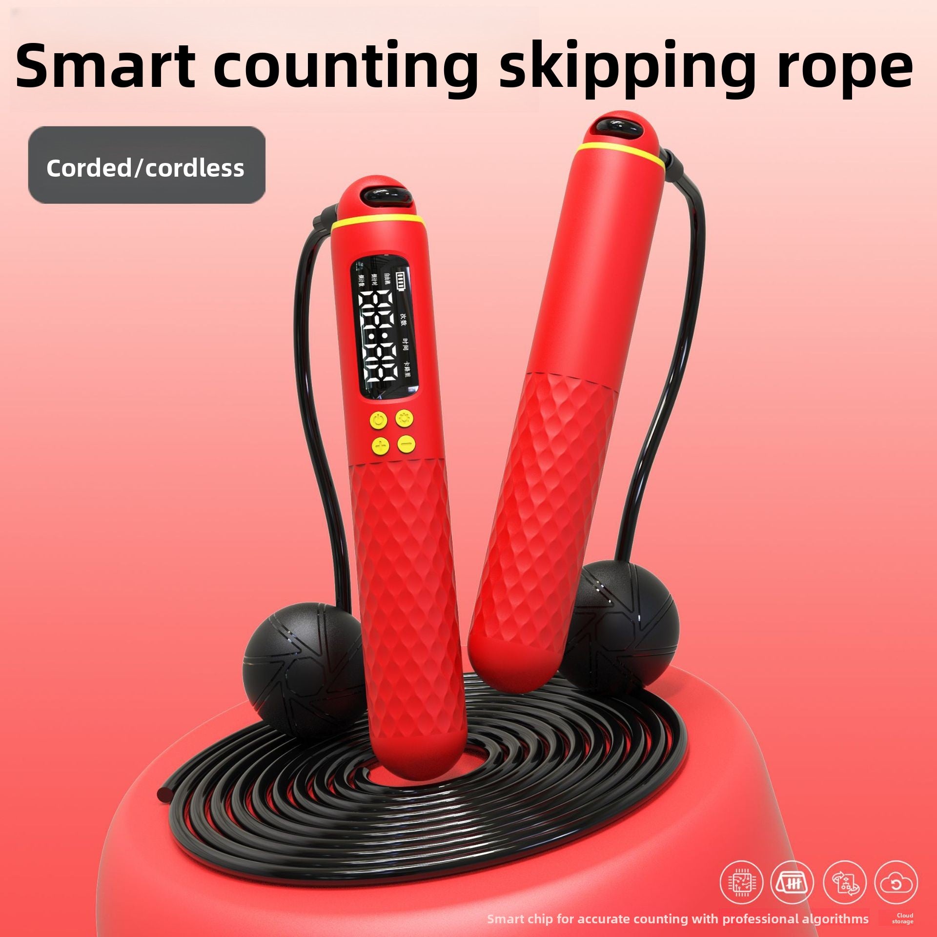 Smart Counting Jump Rope with Digital Display