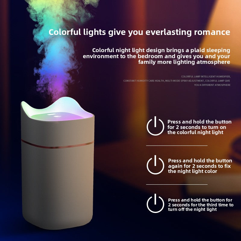 Portable USB Humidifier with Mood Light