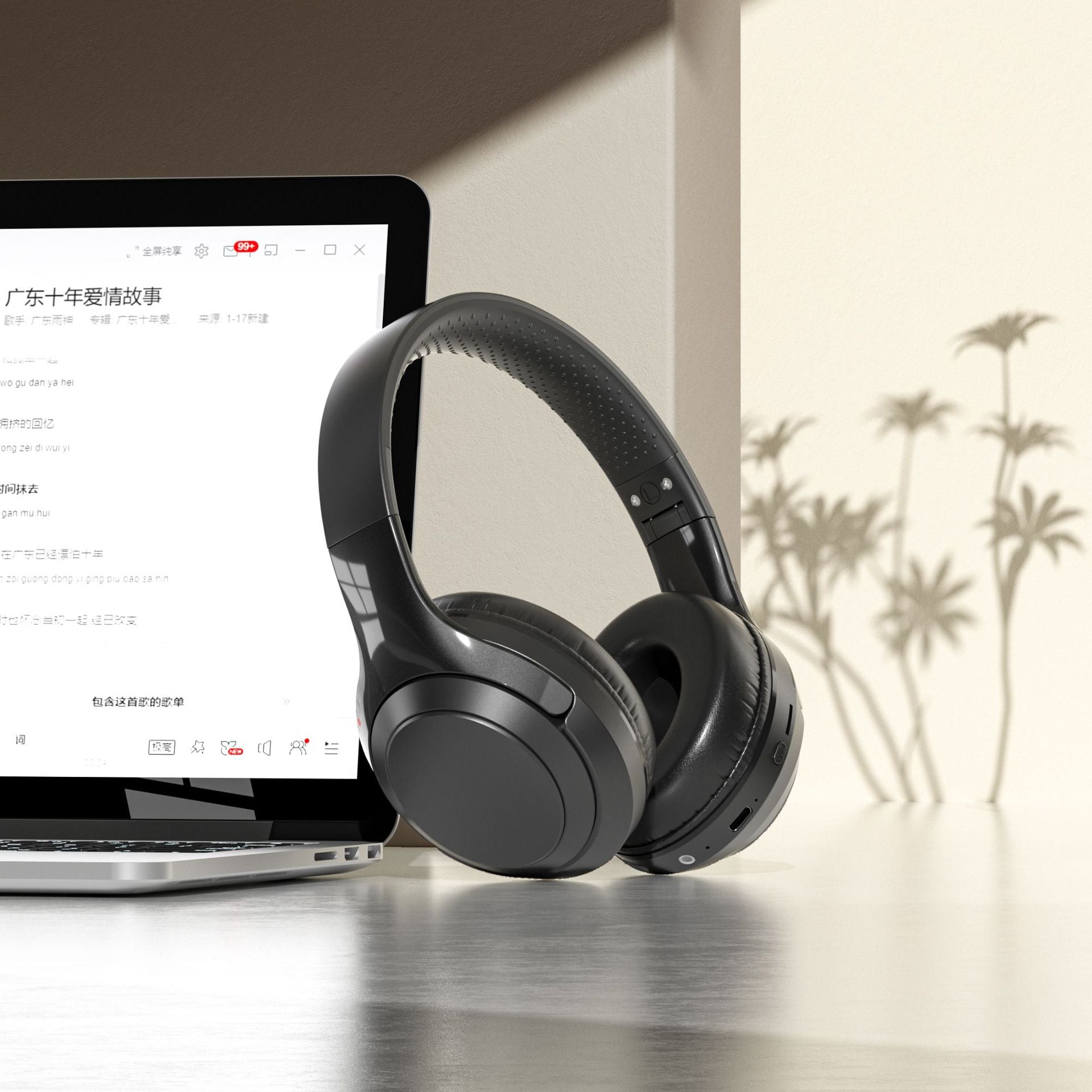 Head-mounted Bluetooth headphones