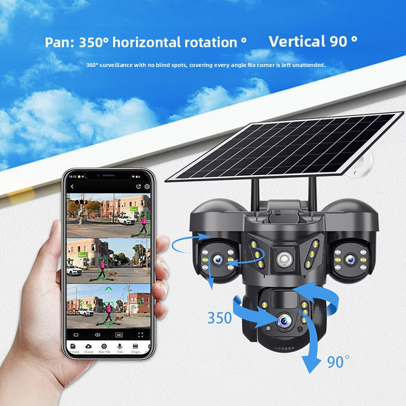 V380 Pro 3-lens solar-powered