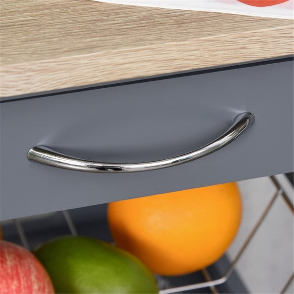 HOMCOM mobile kitchen island trolley