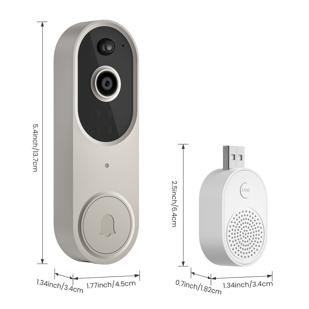 SHARKPOP 1080p Video Doorbell Camera